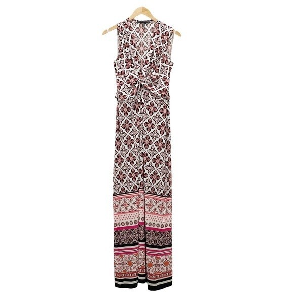 White House Black Market Twist-Detail Printed Knit Maxi Dress Women’s Size Small - Picture 2 of 11